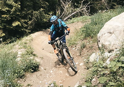 Enduro mountain bike shuttle in Valais, Verbier region