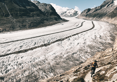 MTB and E-Bike on the Aletsch Glacier with a Swiss Cycling guide