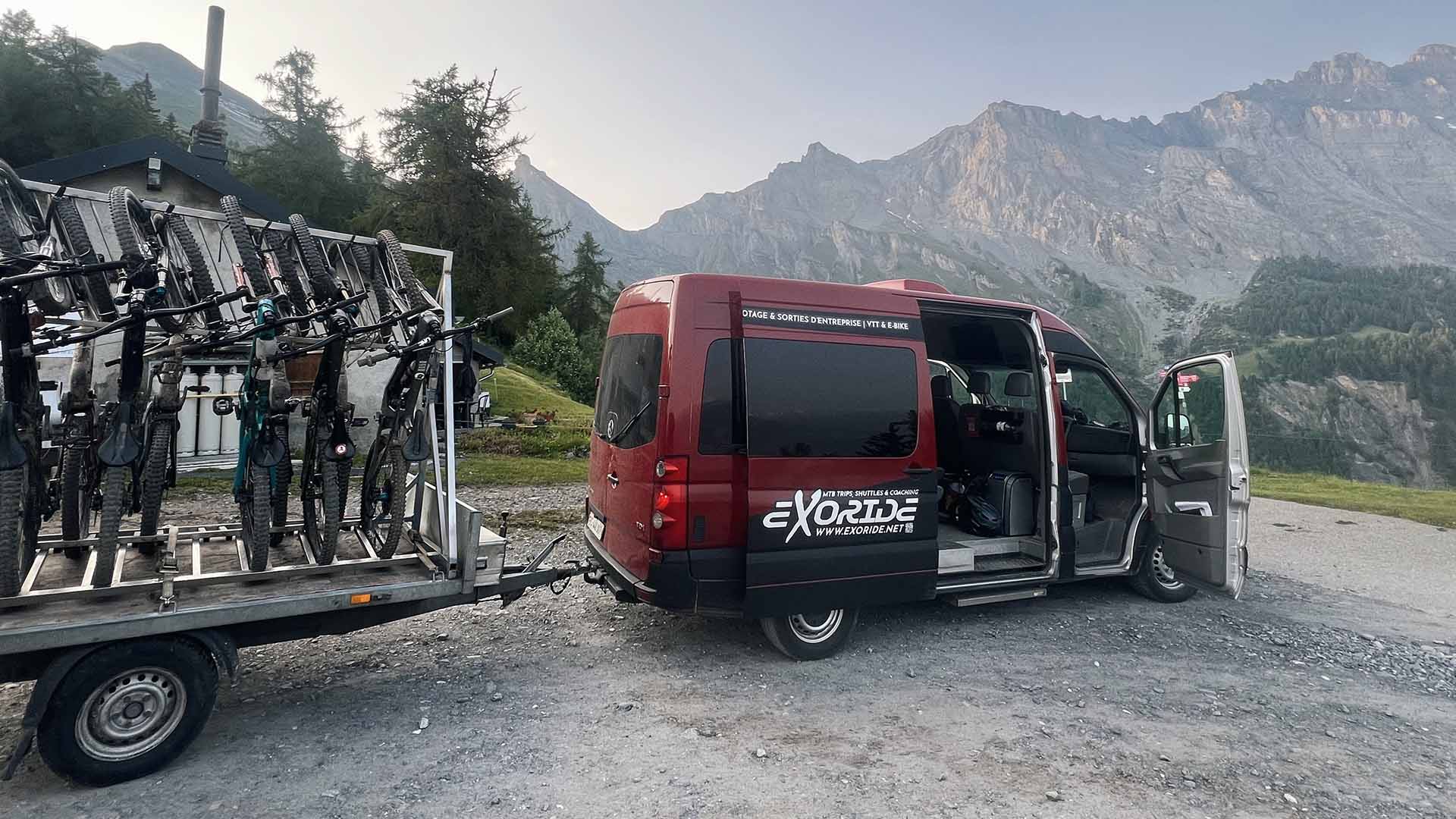 MTB transport in Valais for groups